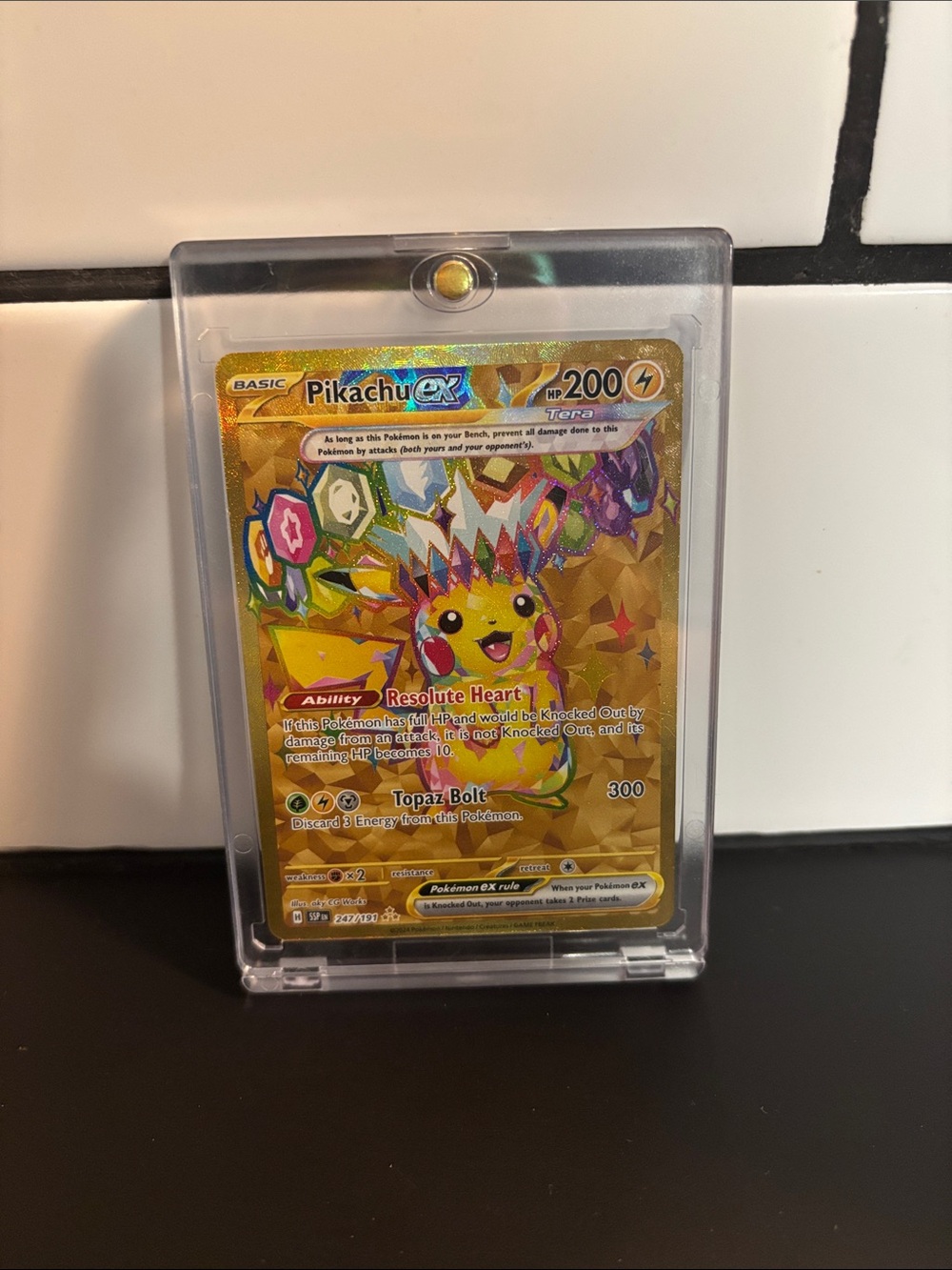 Pikachu Ex Gold Gold Hyper Rare (#247/191) Raw